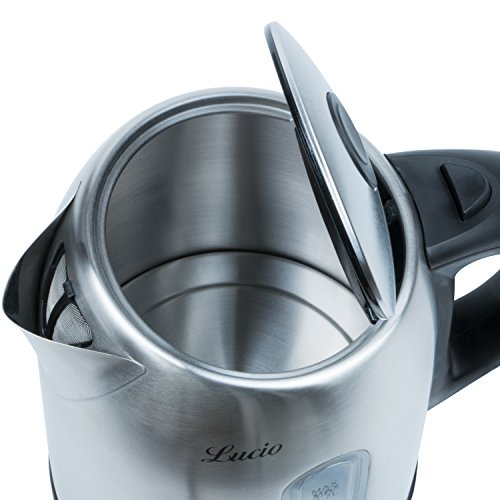 Edelstahl Wasserkocher mit großer Oeffnung